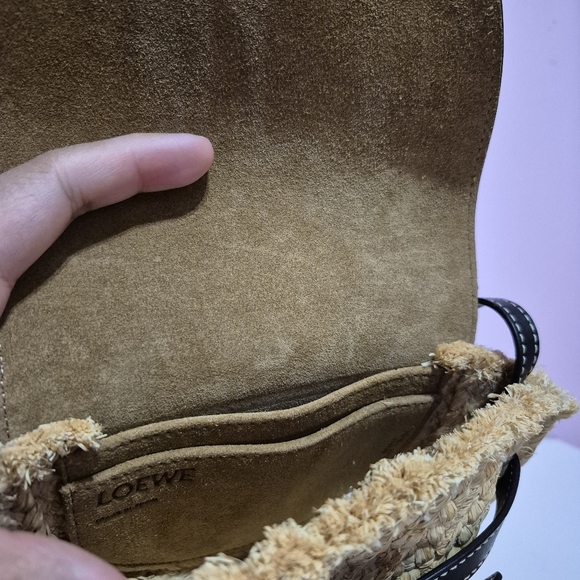 💯 Authentic Loewe Mini Raffia Gate crossbody bag - Picture 7 of 12